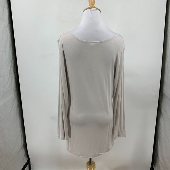 Bryn Walker Tunic Top Women XS Dove Micro Modal Stretch Scoop Neck Long Sleeve - Picture 5 of 10